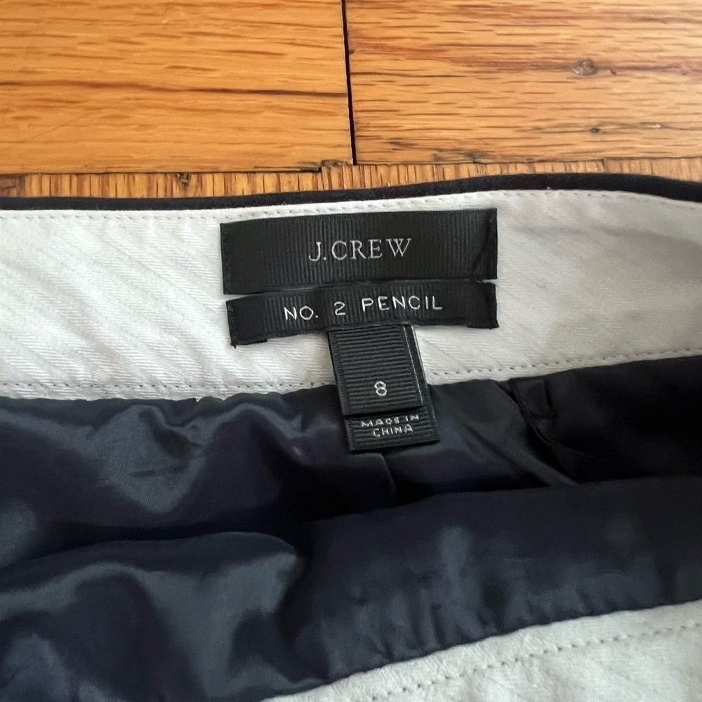 JCrew Navy No 2 Pencil Skirt Size 8 - Picture 2 of 2